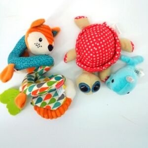 Newborn Toy Bundle Soft Toys Infantino 3 Piece Colorful Set